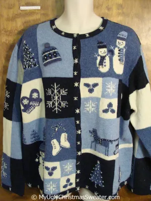 2sided Big Size 4XL Tacky Christmas Sweater