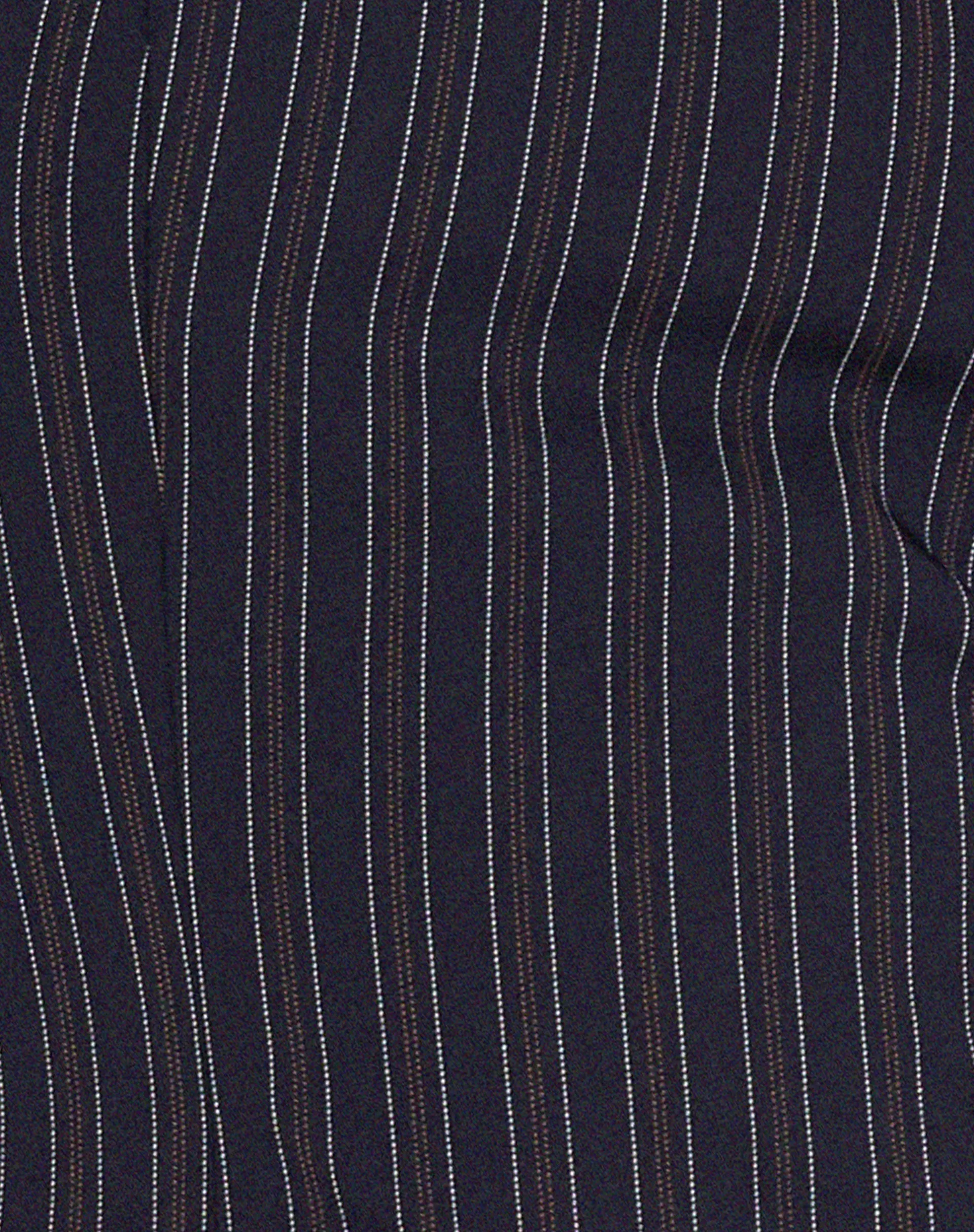 Arreta Crop Top in Pinstripe Navy