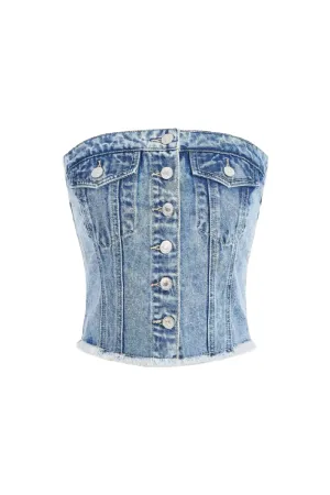 Billie Jean Crop Top (Acid Blue)