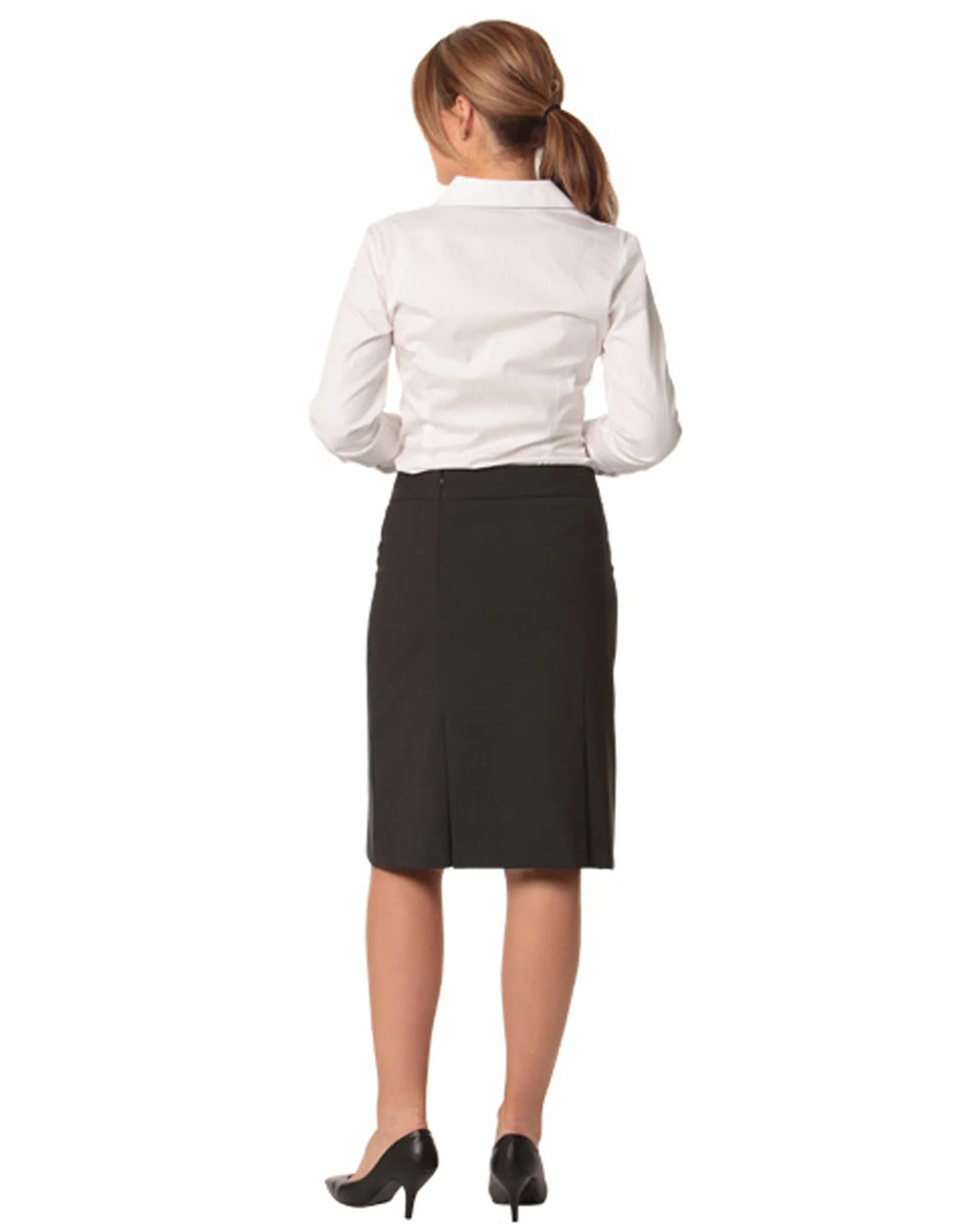 Ladies Wool Stretch Pleated Skirt - M9473