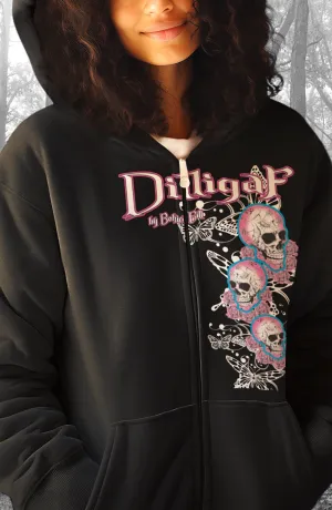 Sexy Skulls Zip Up Hoodie
