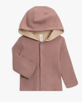 Reversible Taylor Hoodie in Aster and Clay Colors with Adjustable Features