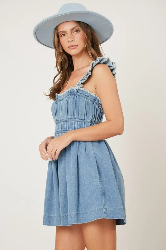 Washed Denim Romper